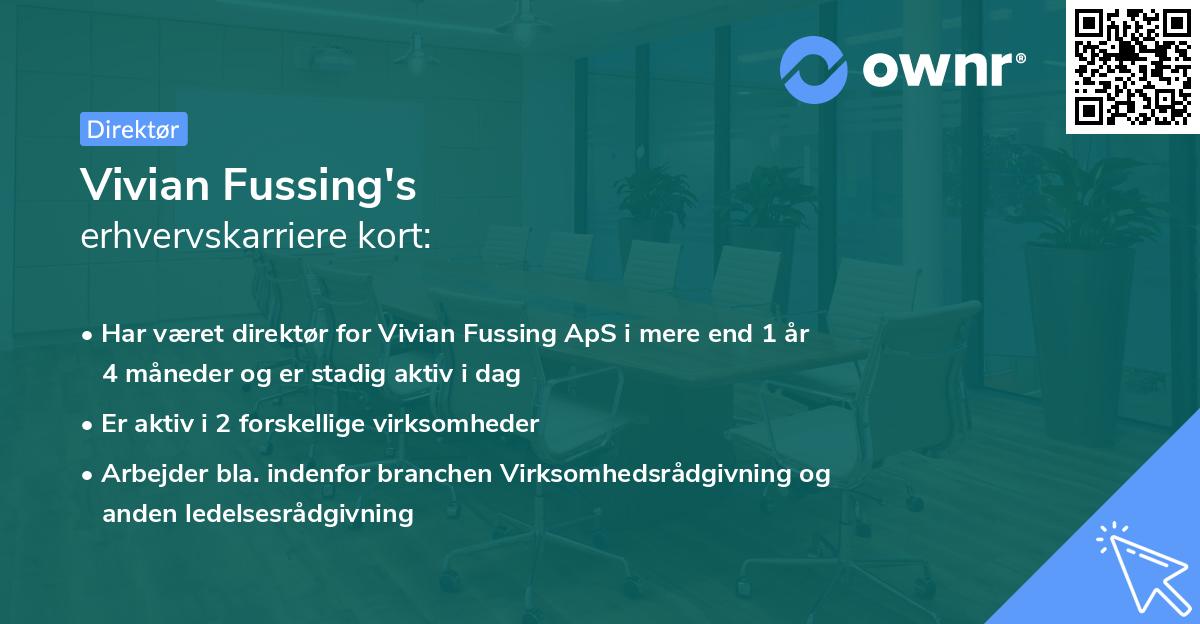 Vivian Fussing's erhvervskarriere kort