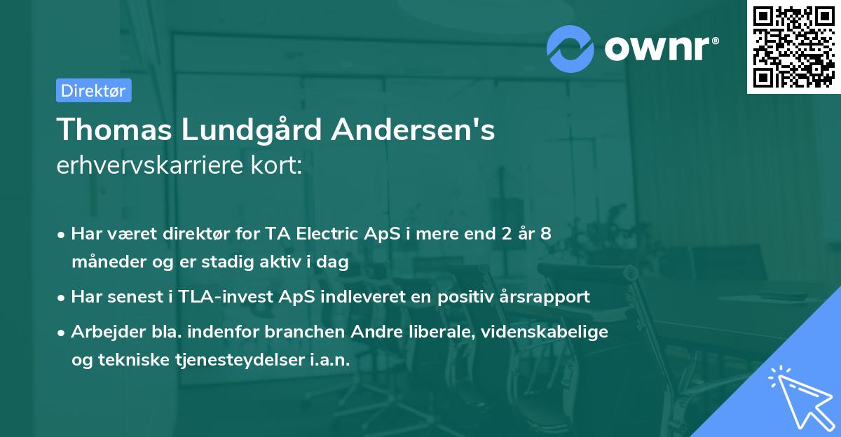 Thomas Lundgård Andersen's erhvervskarriere kort