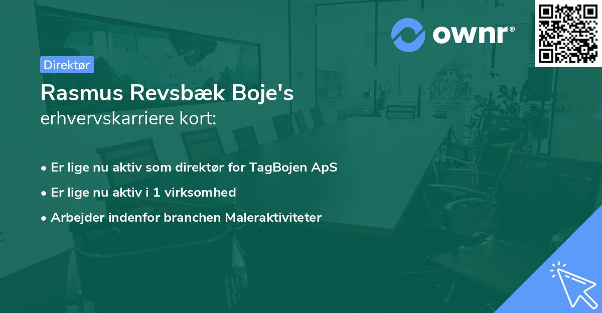 Rasmus Revsbæk Boje's erhvervskarriere kort