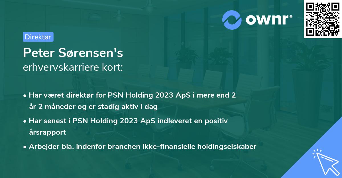 Peter Sørensen's erhvervskarriere kort