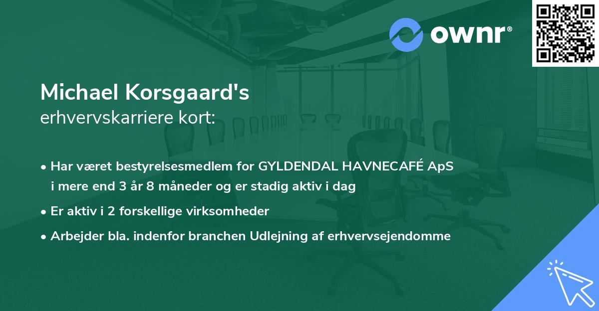 Michael Korsgaard's erhvervskarriere kort