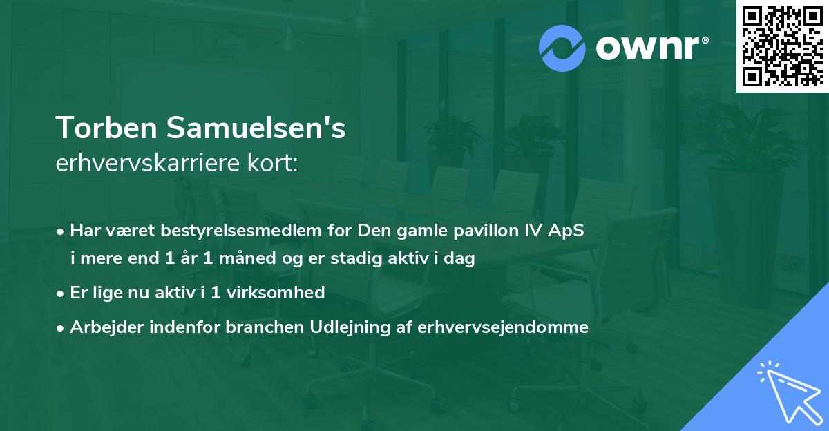 Torben Samuelsen's erhvervskarriere kort