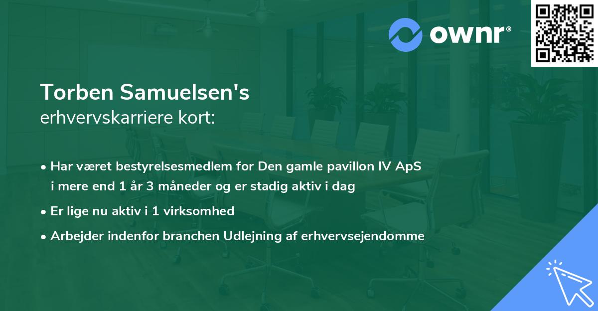 Torben Samuelsen's erhvervskarriere kort