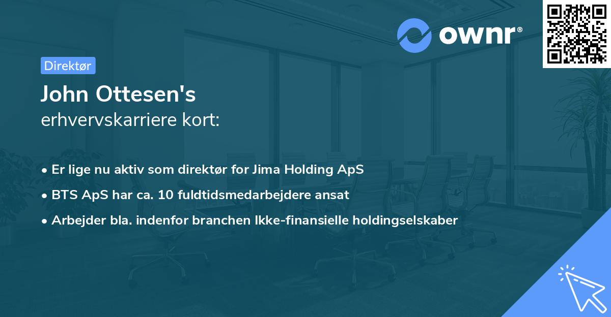 John Ottesen's erhvervskarriere kort