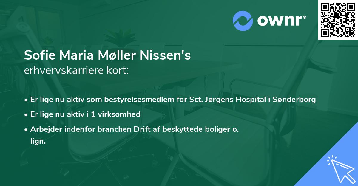 Sofie Maria Møller Nissen's erhvervskarriere kort