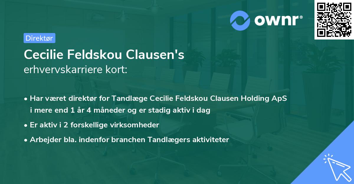 Cecilie Feldskou Clausen's erhvervskarriere kort
