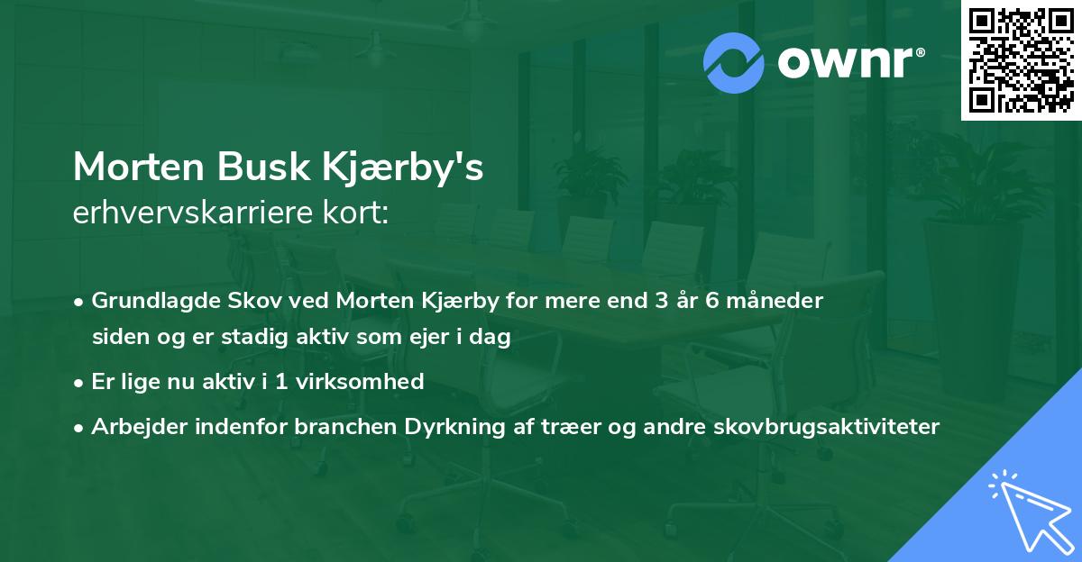 Morten Busk Kjærby's erhvervskarriere kort