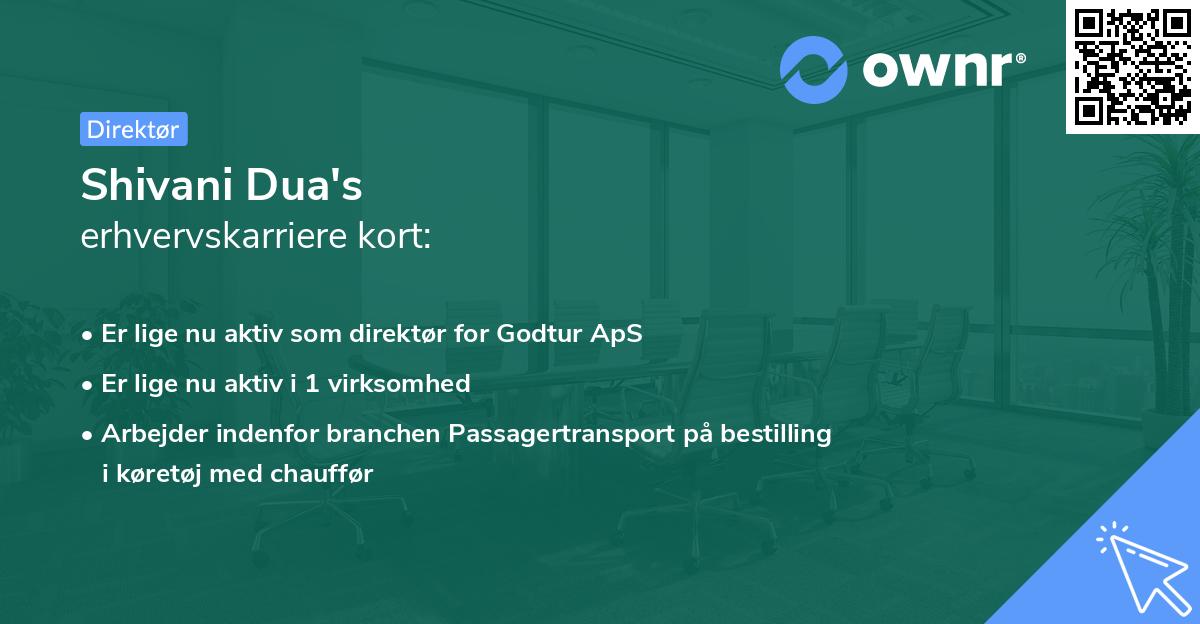 Shivani Dua's erhvervskarriere kort