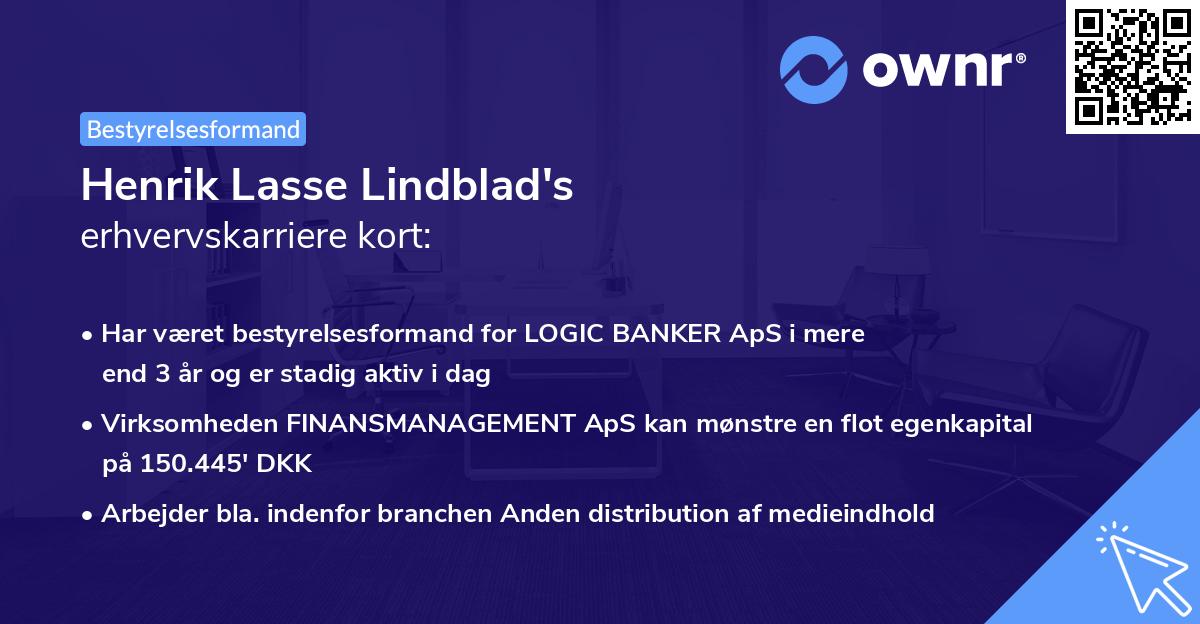 Henrik Lasse Lindblad's erhvervskarriere kort