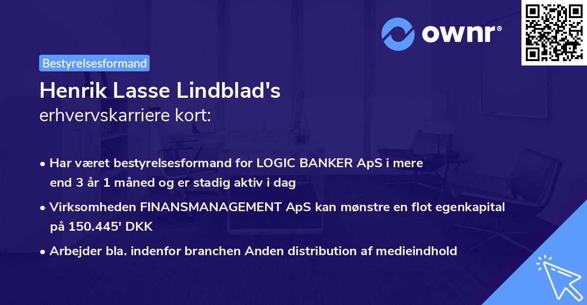 Henrik Lasse Lindblad's erhvervskarriere kort