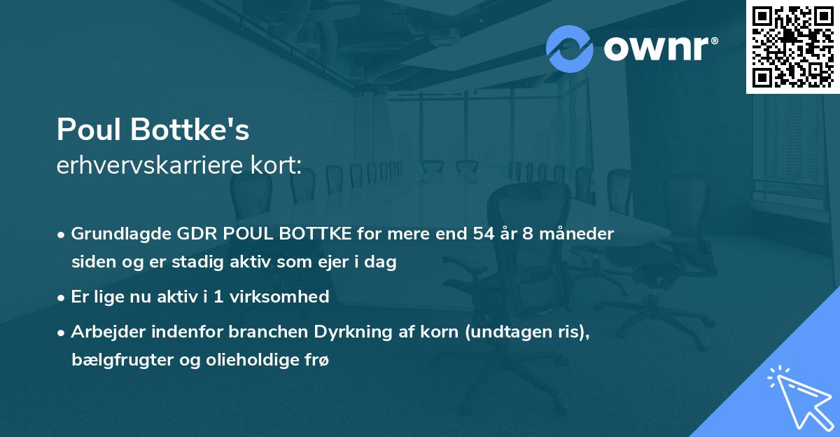 Poul Bottke's erhvervskarriere kort