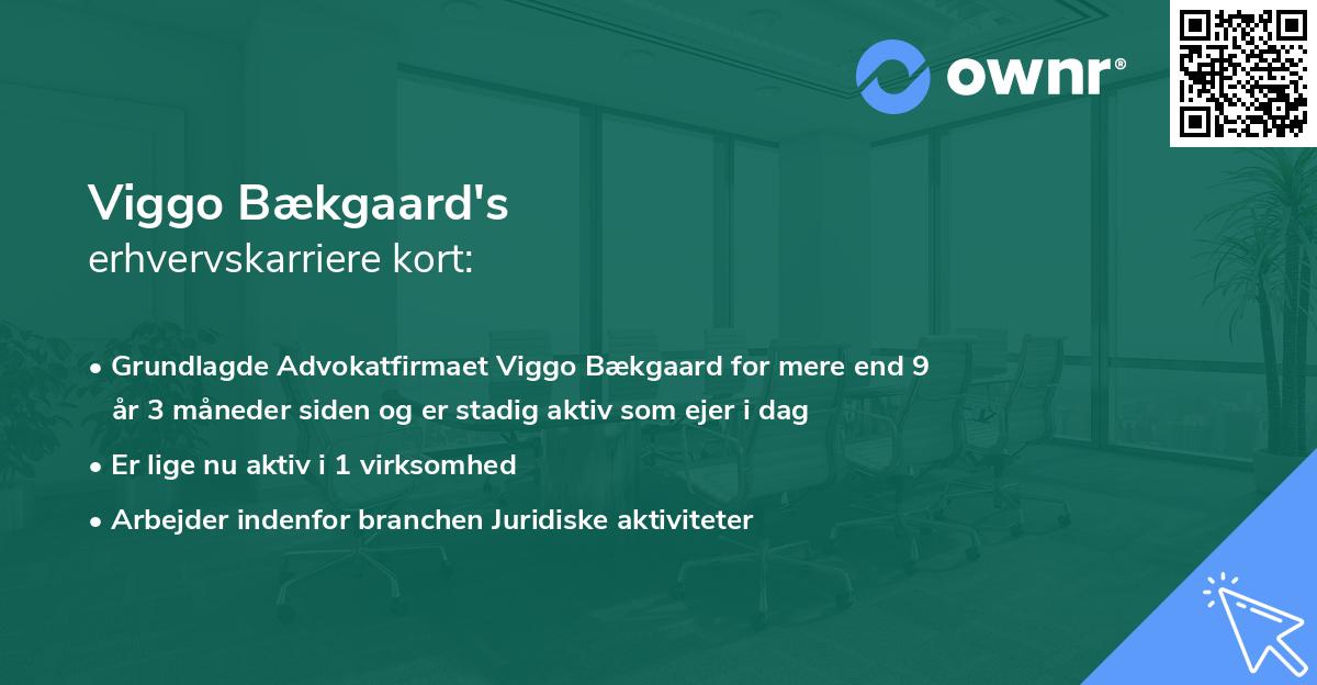 Viggo Bækgaard's erhvervskarriere kort