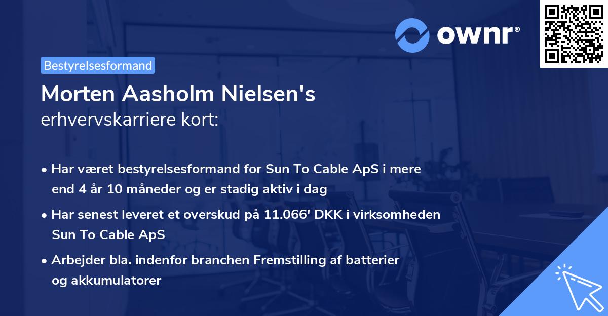 Morten Aasholm Nielsen's erhvervskarriere kort