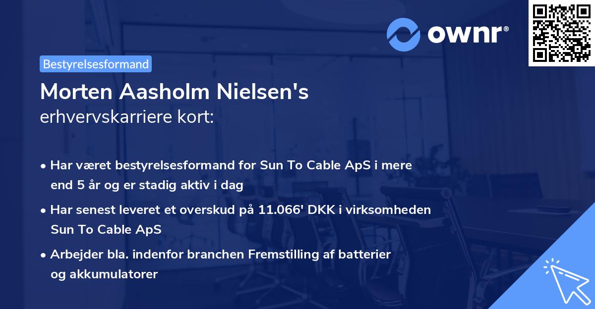 Morten Aasholm Nielsen's erhvervskarriere kort