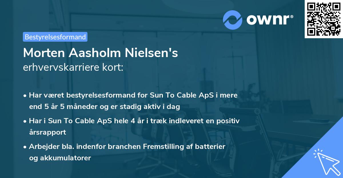 Morten Aasholm Nielsen's erhvervskarriere kort