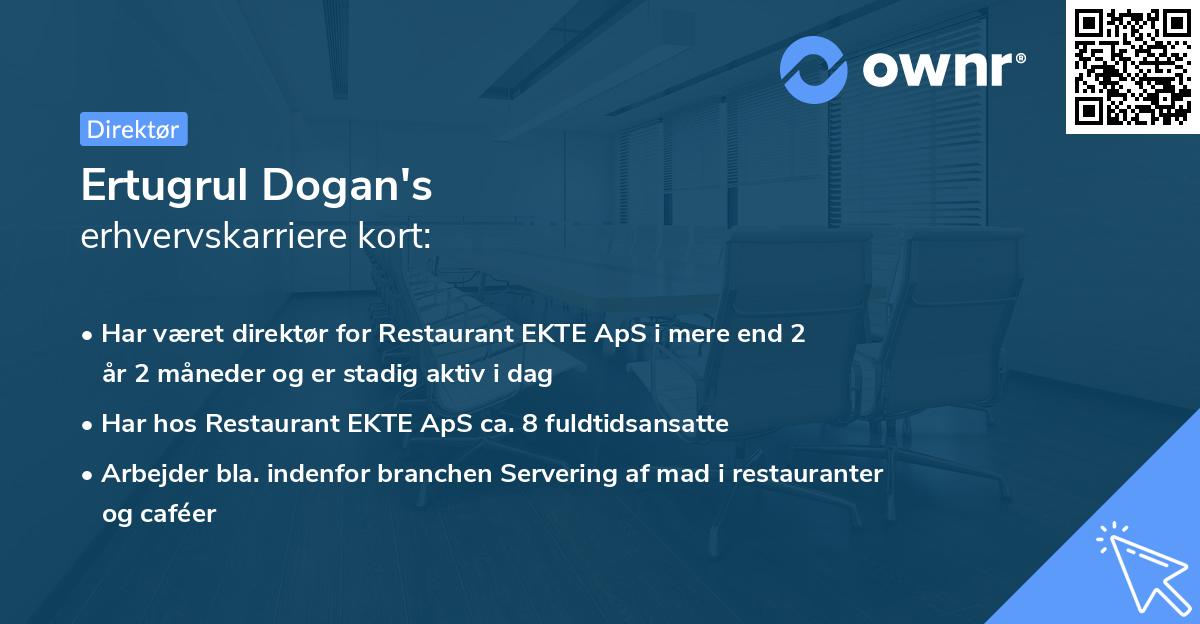 Ertugrul Dogan's erhvervskarriere kort