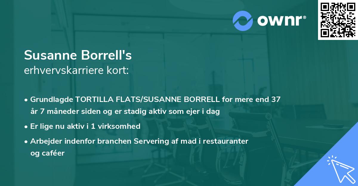 Susanne Borrell's erhvervskarriere kort
