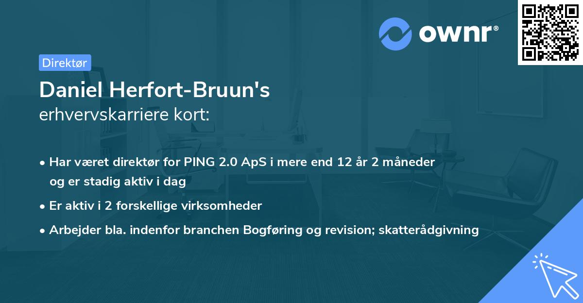 Daniel Herfort-Bruun's erhvervskarriere kort