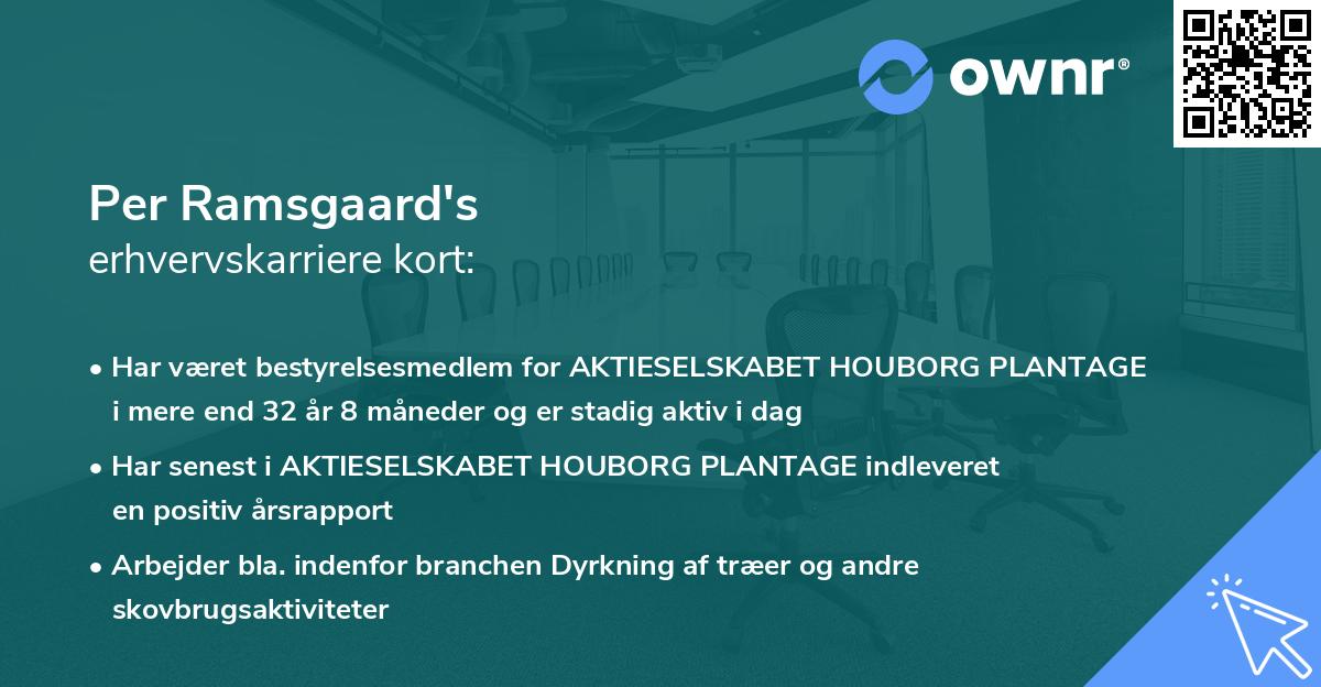 Per Ramsgaard's erhvervskarriere kort