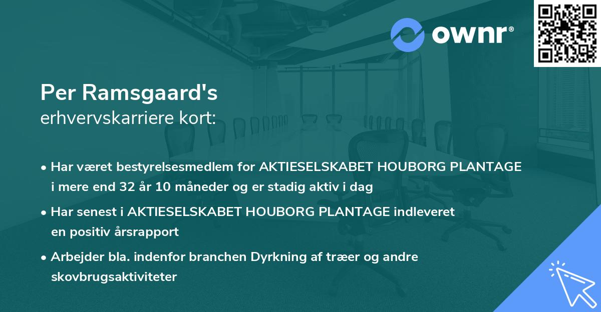 Per Ramsgaard's erhvervskarriere kort