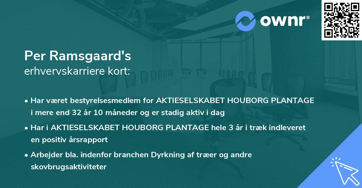 Per Ramsgaard's erhvervskarriere kort