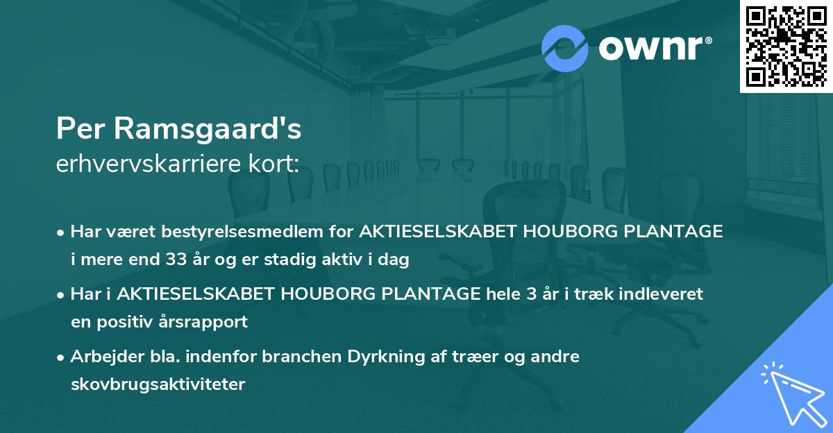 Per Ramsgaard's erhvervskarriere kort
