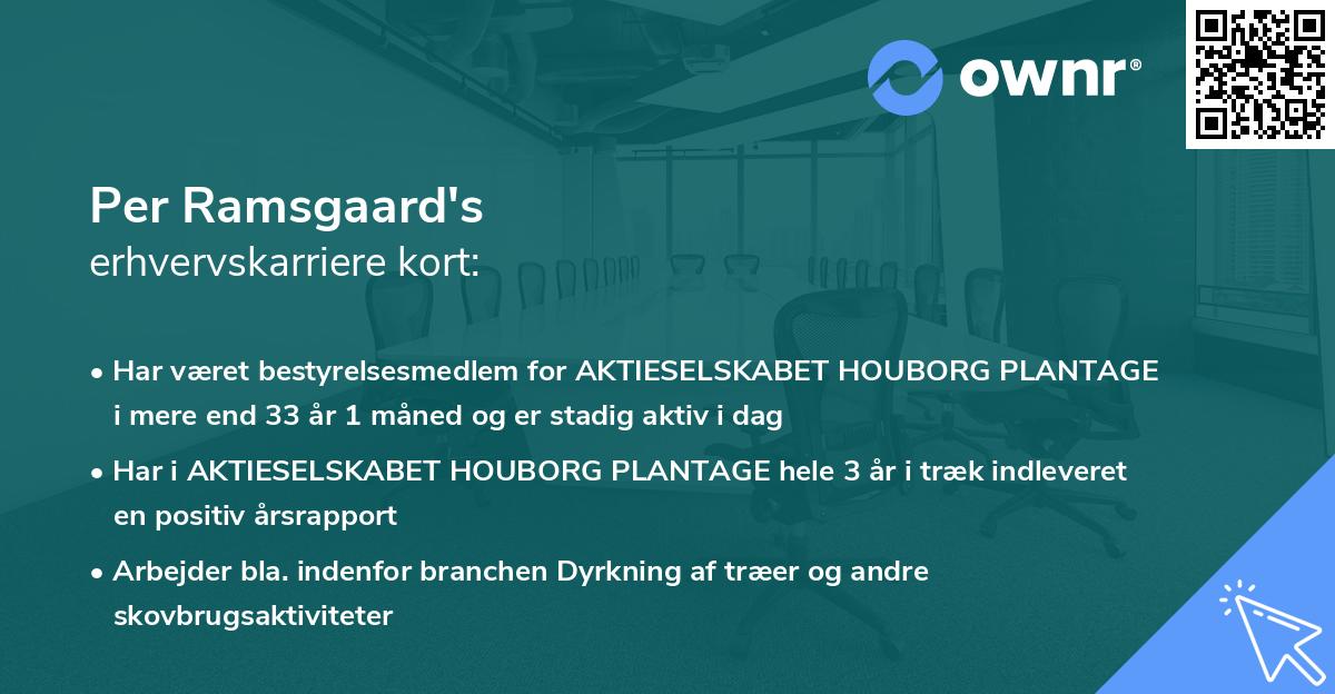 Per Ramsgaard's erhvervskarriere kort