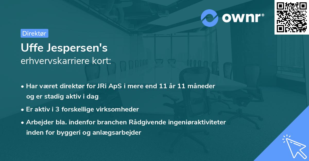 Uffe Jespersen's erhvervskarriere kort