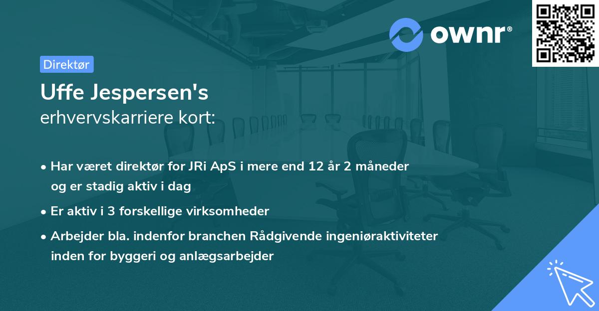 Uffe Jespersen's erhvervskarriere kort