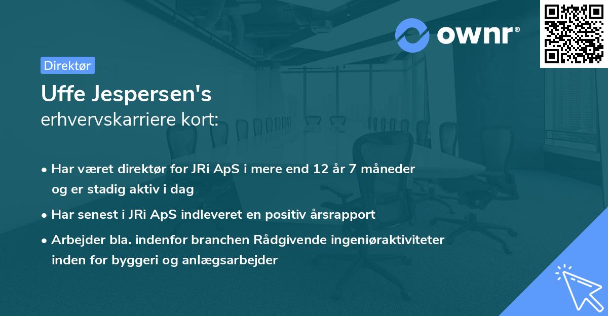 Uffe Jespersen's erhvervskarriere kort