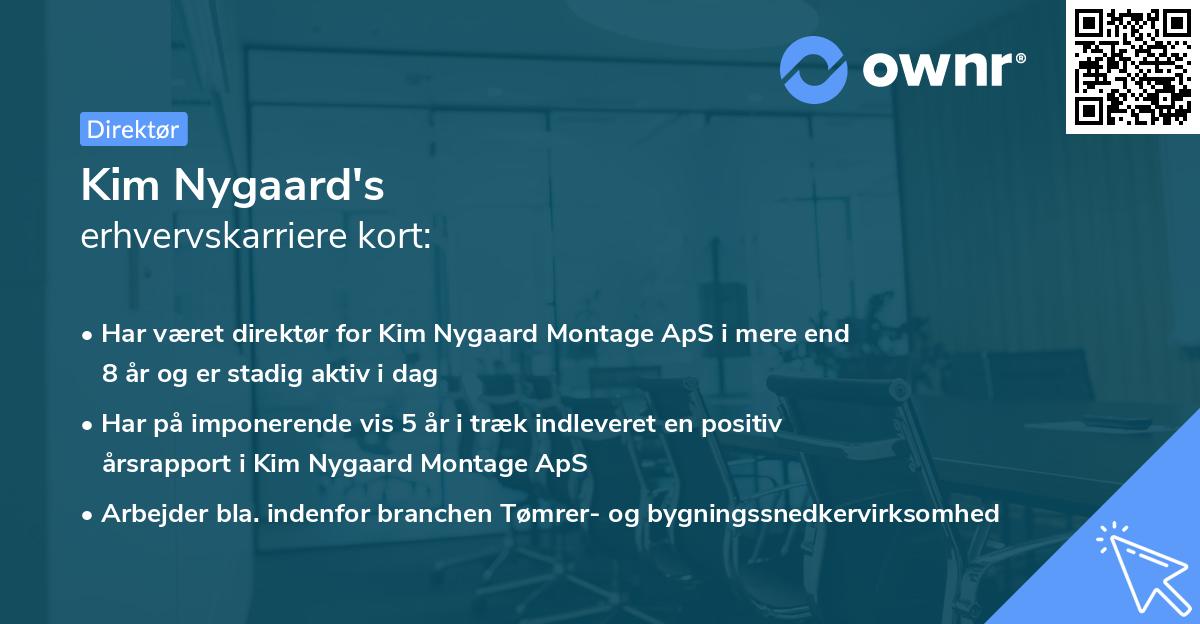 Kim Nygaard's erhvervskarriere kort