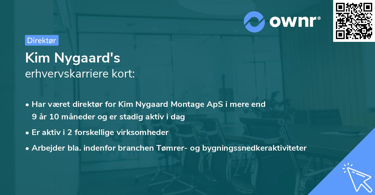 Kim Nygaard's erhvervskarriere kort