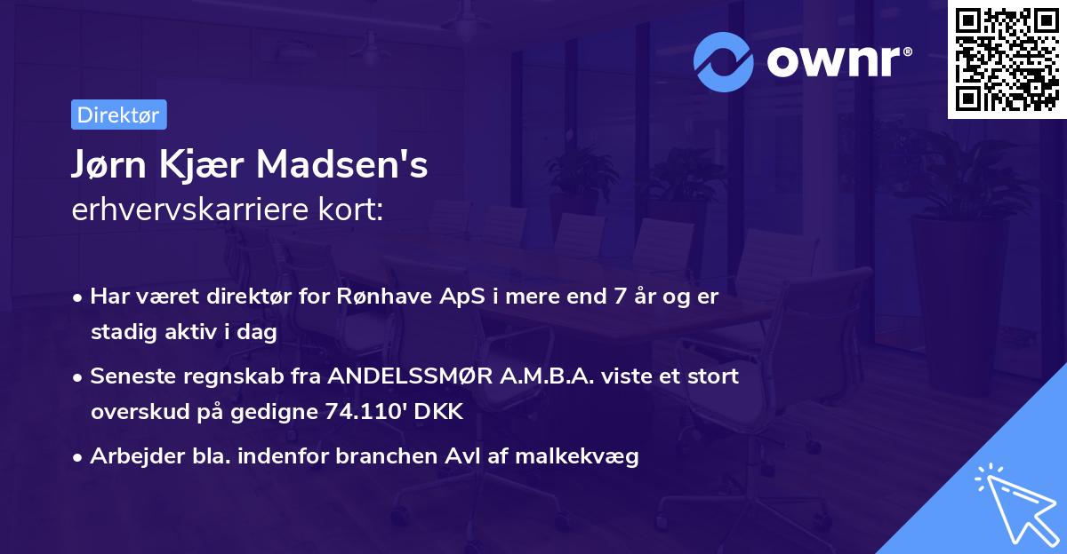Jørn Kjær Madsen's erhvervskarriere kort