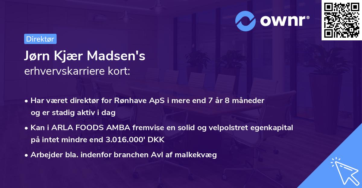 Jørn Kjær Madsen's erhvervskarriere kort