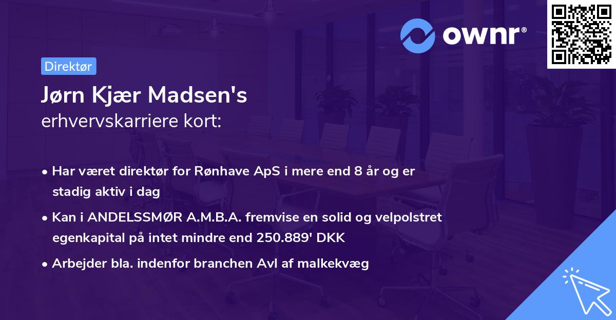 Jørn Kjær Madsen's erhvervskarriere kort