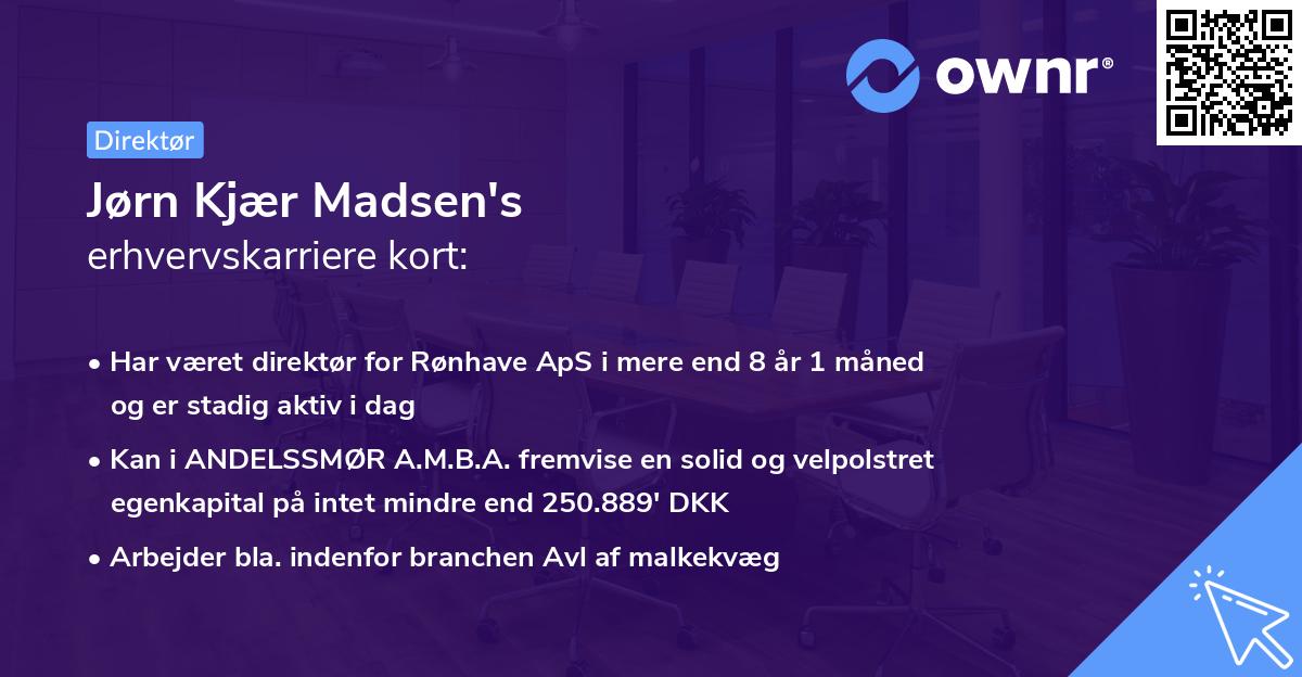 Jørn Kjær Madsen's erhvervskarriere kort