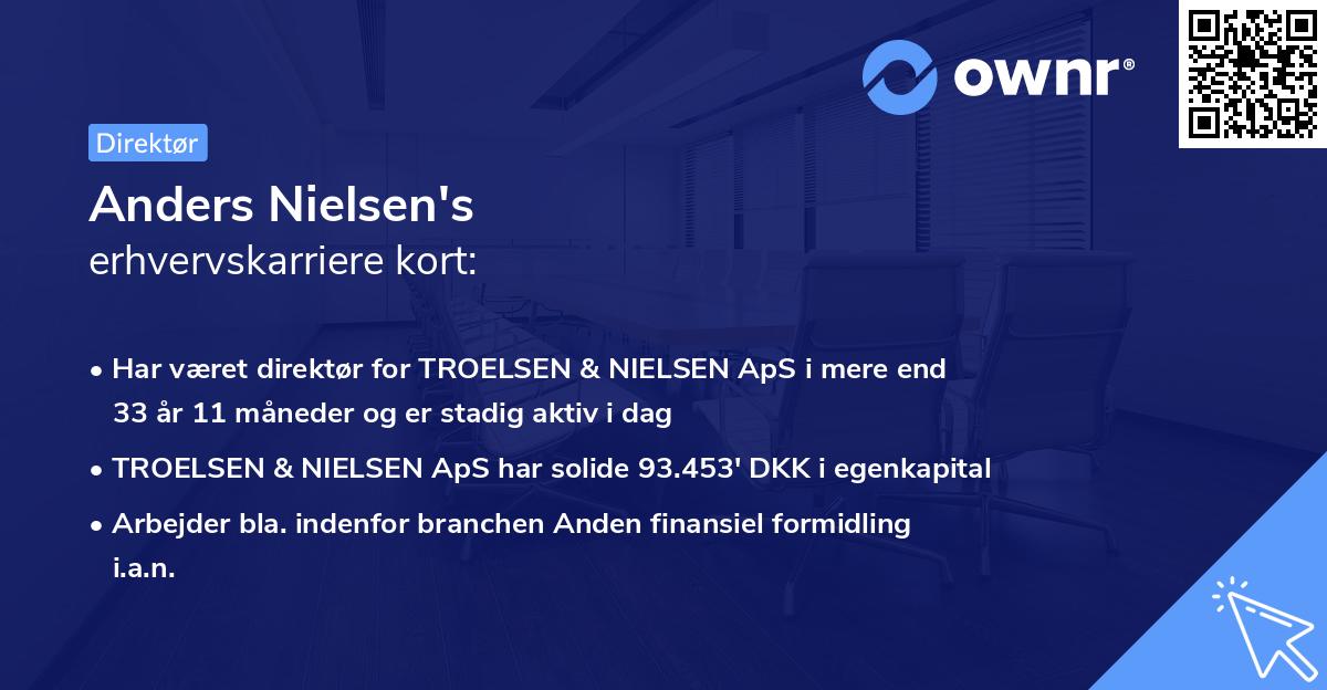 Anders Nielsen's erhvervskarriere kort