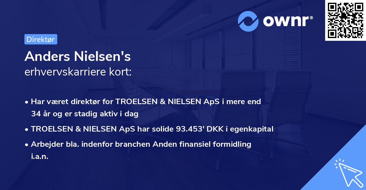 Anders Nielsen's erhvervskarriere kort