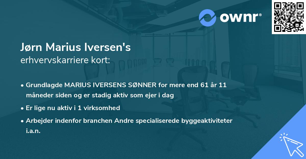 Jørn Marius Iversen's erhvervskarriere kort