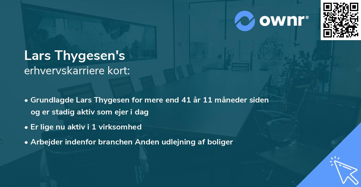 Lars Thygesen's erhvervskarriere kort