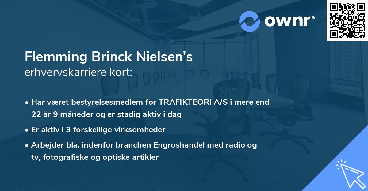 Flemming Brinck Nielsen's erhvervskarriere kort