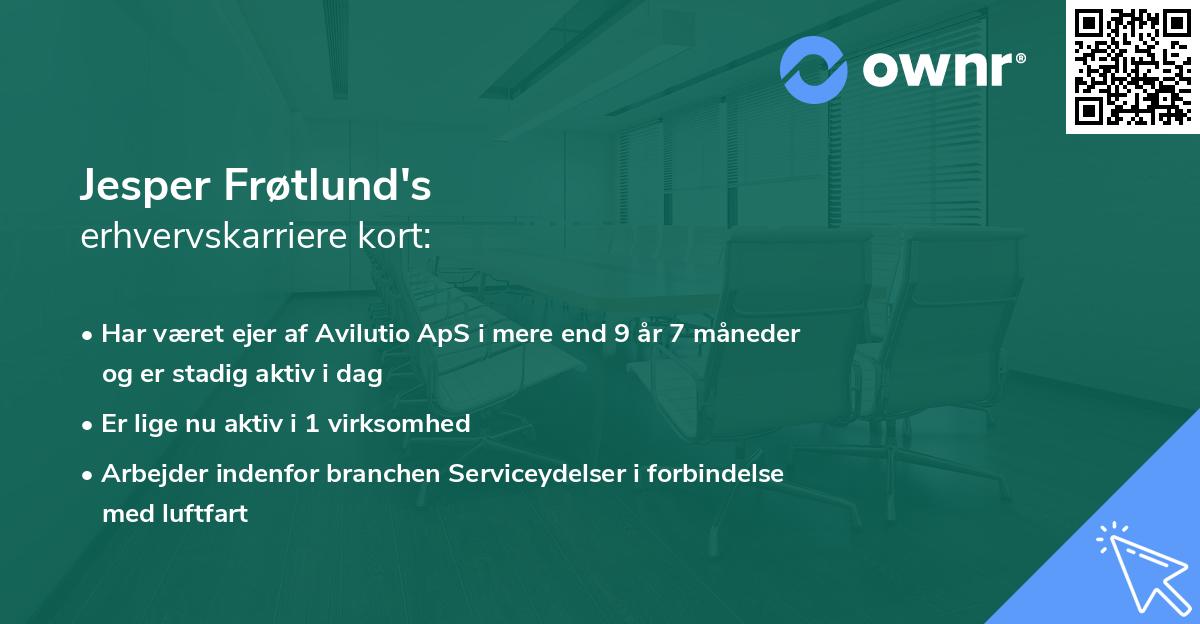 Jesper Frøtlund's erhvervskarriere kort