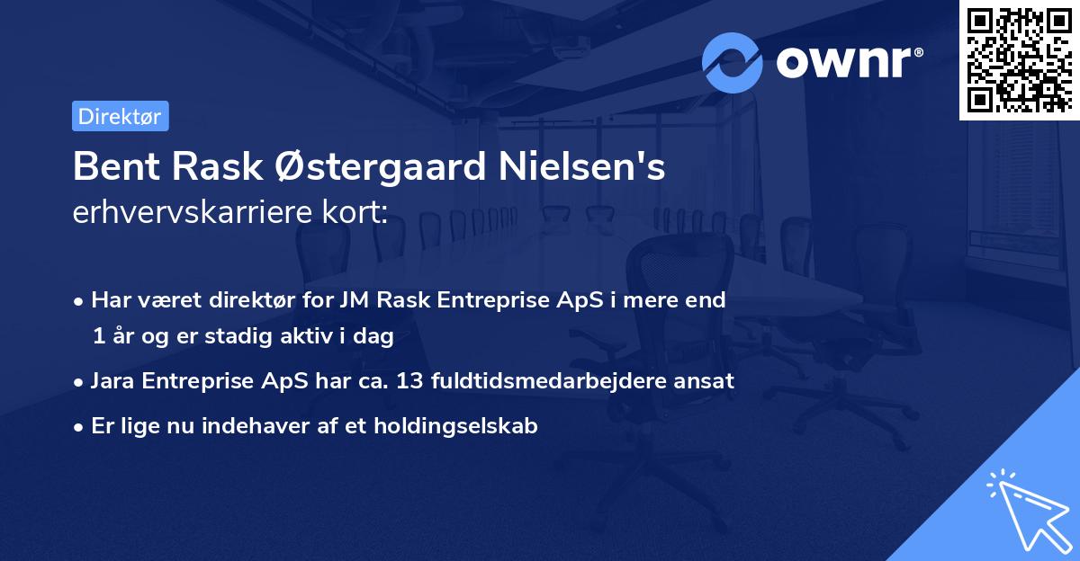 Bent Rask Østergaard Nielsen's erhvervskarriere kort