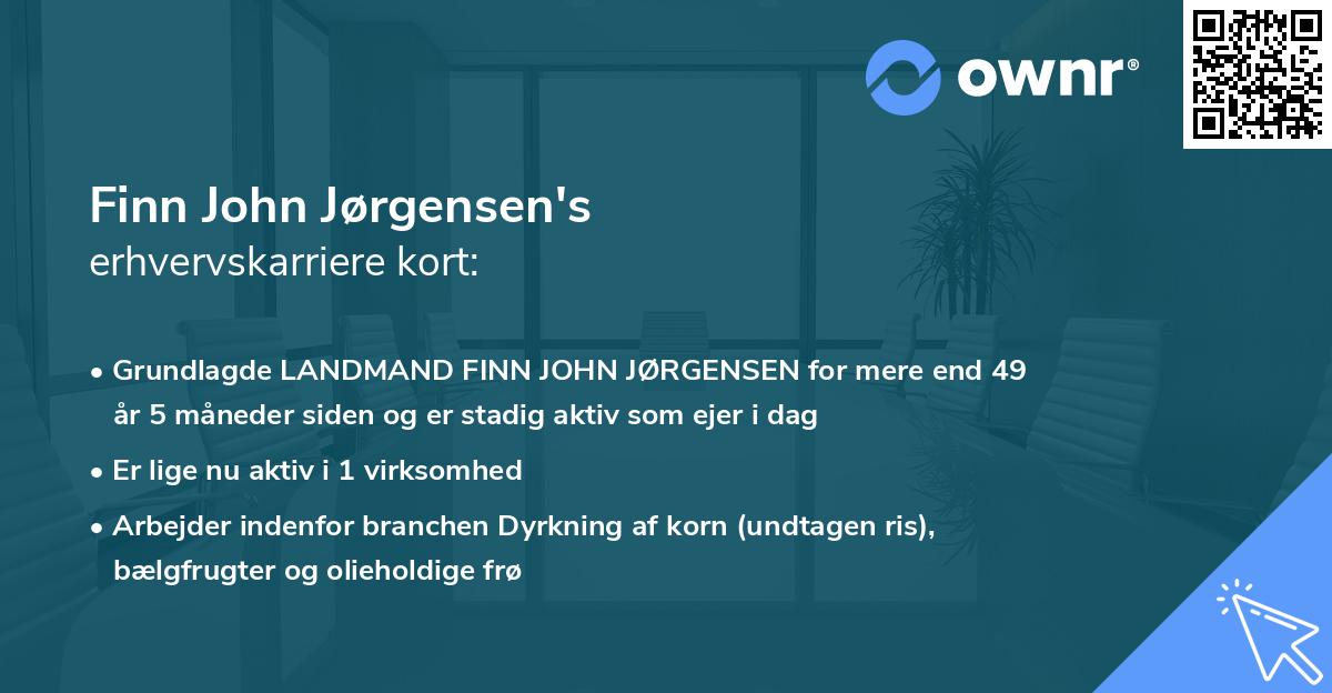 Finn John Jørgensen's erhvervskarriere kort
