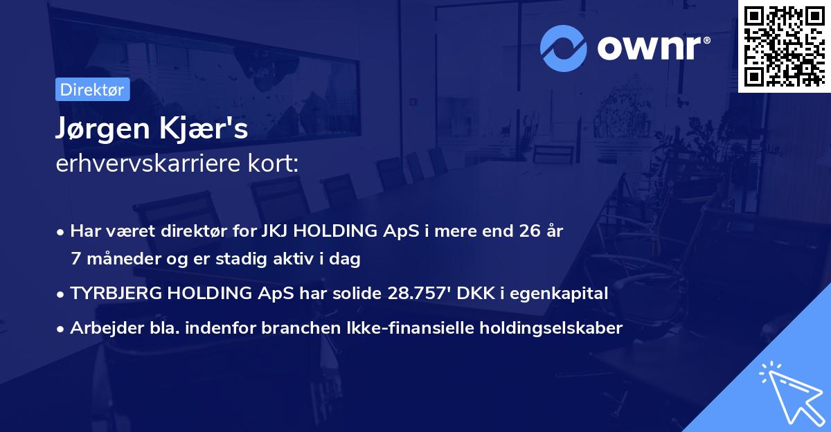 Jørgen Kjær's erhvervskarriere kort