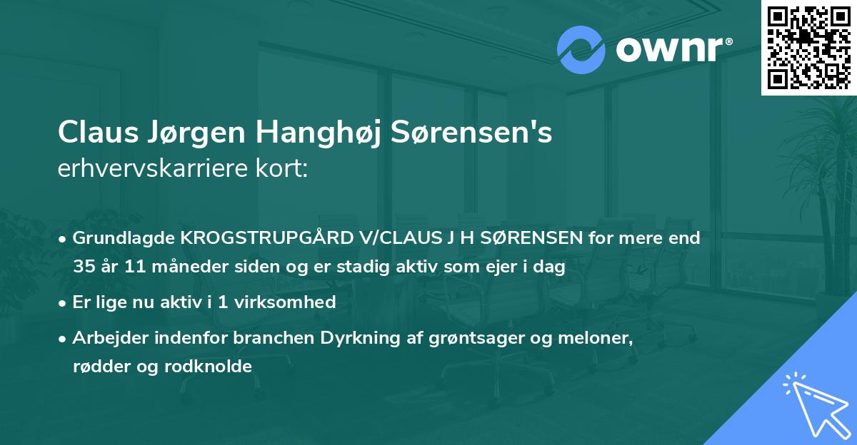 Claus Jørgen Hanghøj Sørensen's erhvervskarriere kort