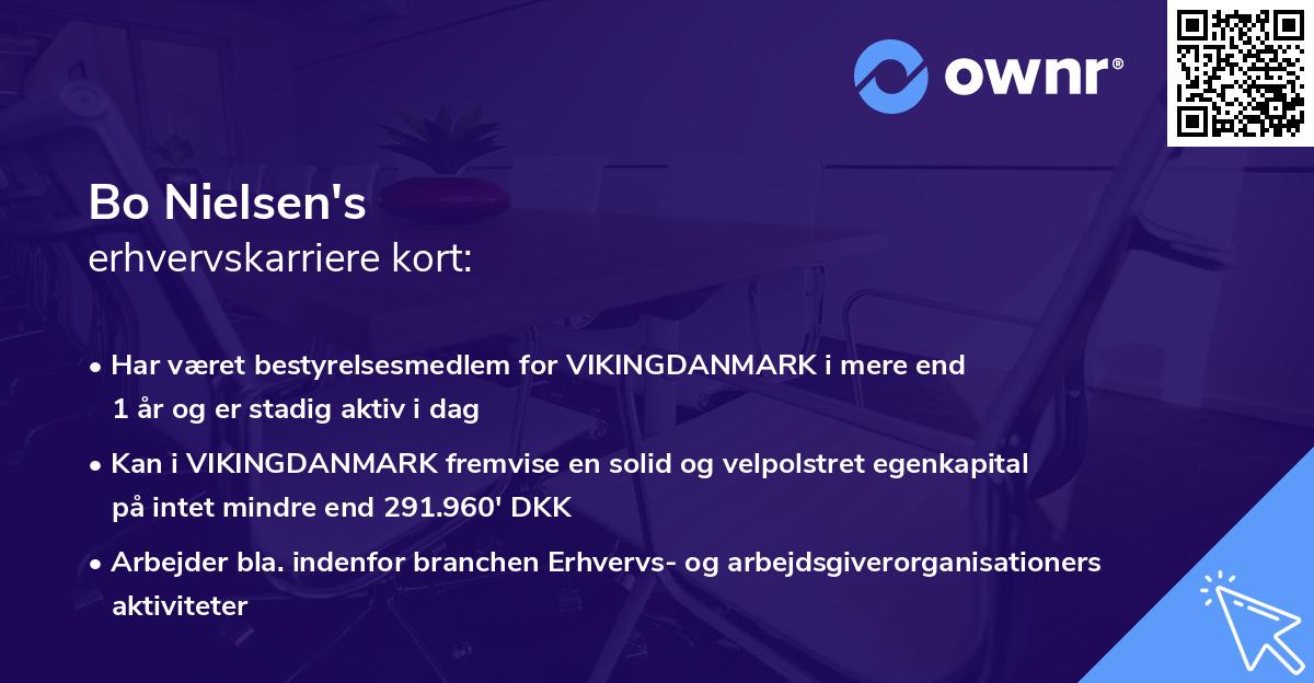 Bo Nielsen's erhvervskarriere kort