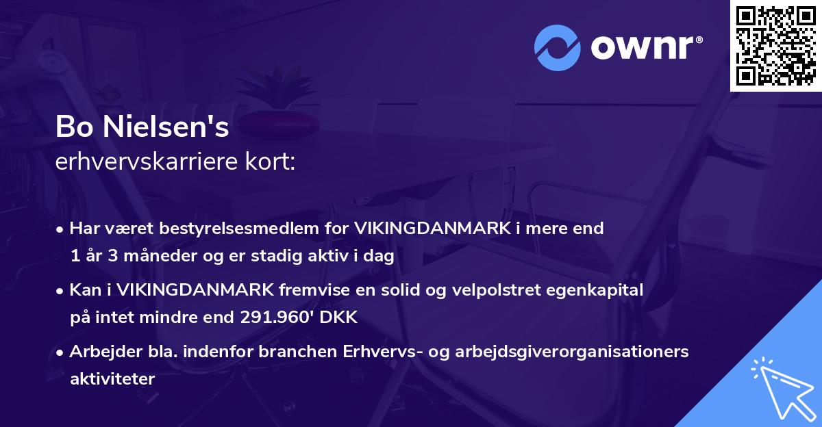 Bo Nielsen's erhvervskarriere kort