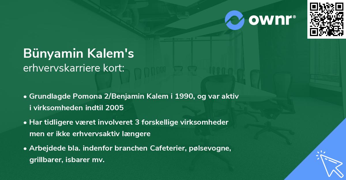 Bünyamin Kalem's erhvervskarriere kort
