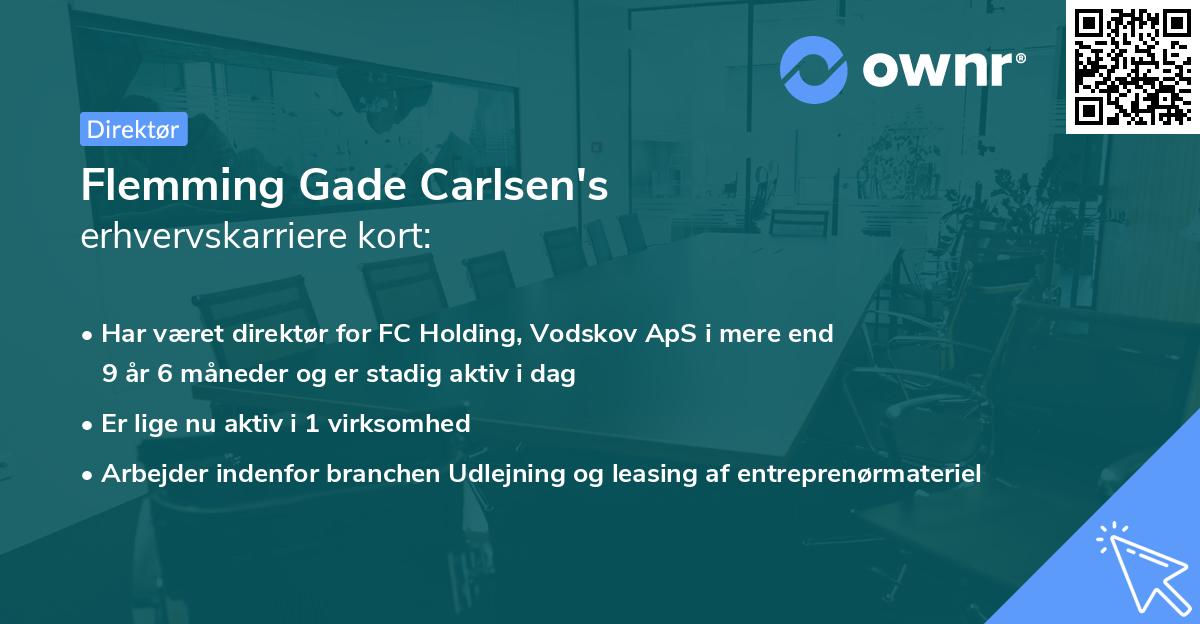 Flemming Gade Carlsen's erhvervskarriere kort